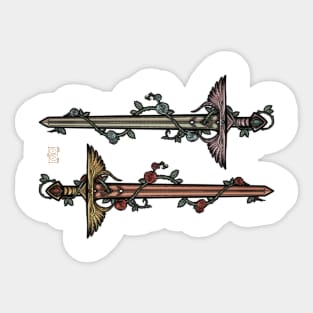 Two of swords Sticker